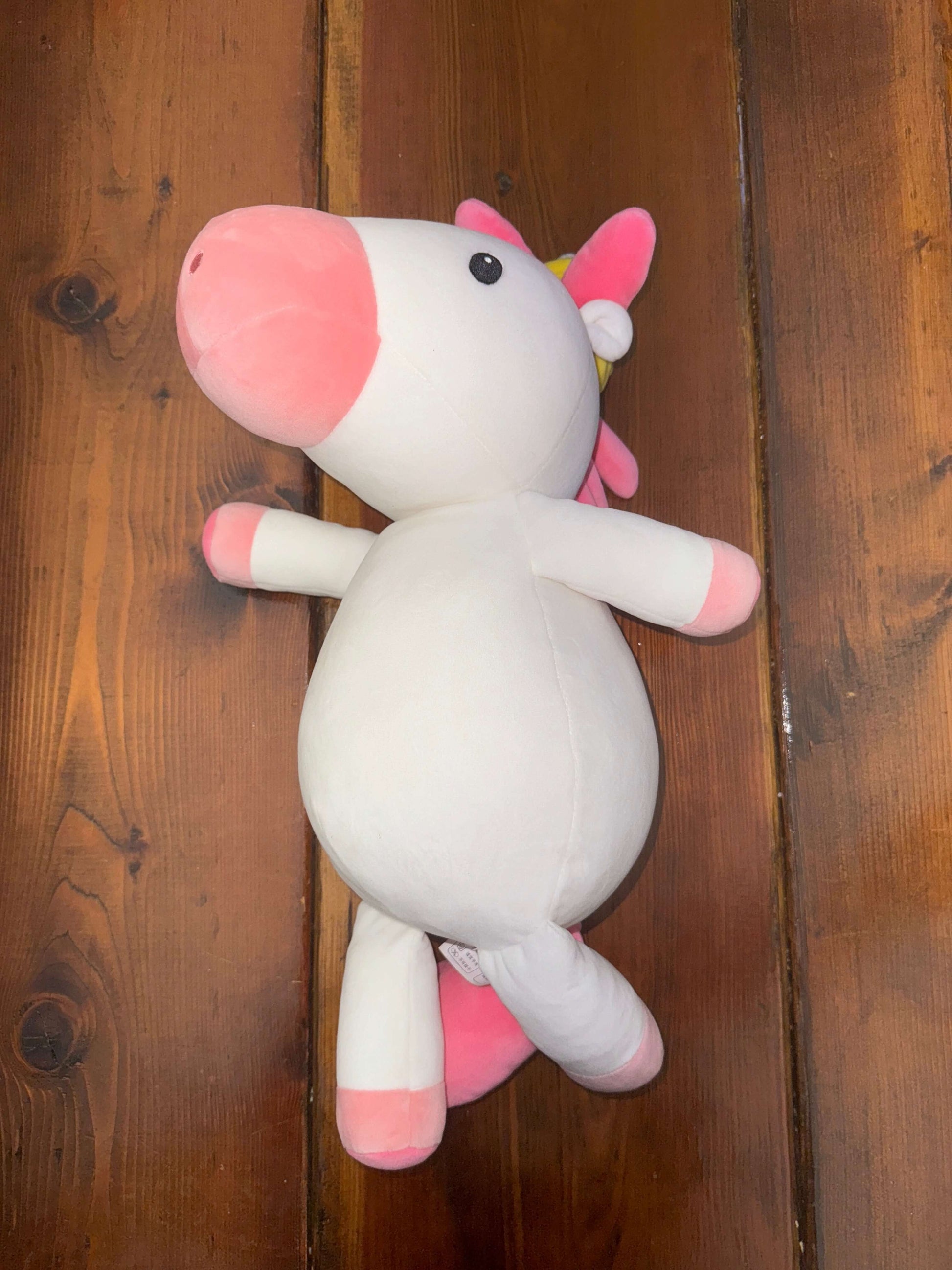 18" Princess Elena Unicorn Plush Stuffed Animal with Golden Crown and Pink Mane, a Whimsical Companion from the Nika Loves Book Series